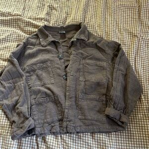 Cozy Brown Linen Button-Up Jacket Coat